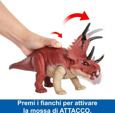 Jurassic-World---Ruggito-Selvaggio,-Diabloceratopo,-Dinosauro-Con-Suoni-E-Mossa-D'attacco,-Dimensioni-Medie,-Snodato,-Con-Gioco-Digitale,-Giocattolo-Per-Bambini-4+-Anni,-Hlp16-Mattel