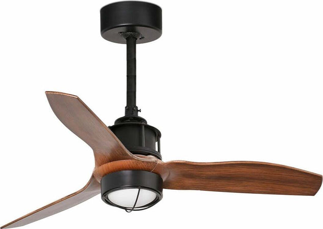 JUST FAN XS LED Ventilatore da soffitto nero/legno 81cm SMART Fai da te/Prodotti per la costruzione/Riscaldamento e raffreddamento/Sistemi mobili di climatizzazione/Ventilatori/Ventilatori da soffitto Led Mall Home - Napoli, Commerciovirtuoso.it