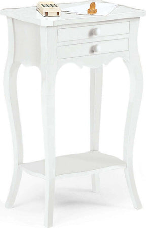 JUSTIN---mobile-portatelefono-in-legno-massello-44x32x71-Bianco-Milani-Home