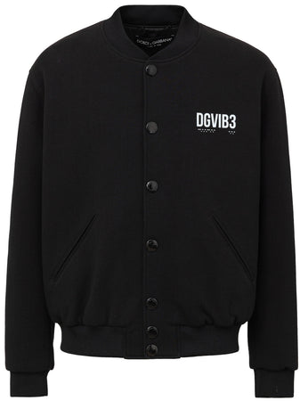 Dolce & Gabbana Bomber in Tessuto Nero DGVIB3 da uomo