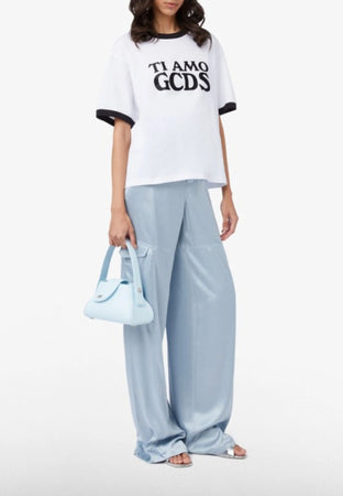 GCDS T-SHIRT TI AMO BOXY T-SHIRT da donna