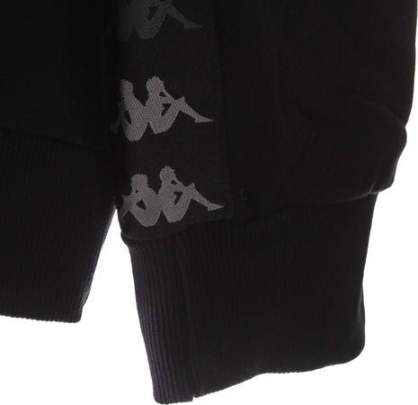 KAPPA-Felpa-Leggera-Cappuccio-Uomo-Banda-Crest-Black-da-uomo
