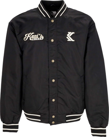 KARL-KANI-Giubbotto-Bomber-Uomo-Og-Diner-Bowling-Jacket-Black-da-uomo