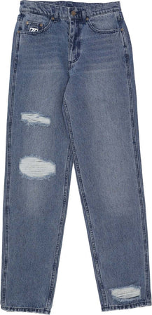 KARL-KANI-Jeans-Uomo-Baggy-Five-Pocket-Heavy-Distressed-Denim-Pant-Blue-Indigo-da-uomo