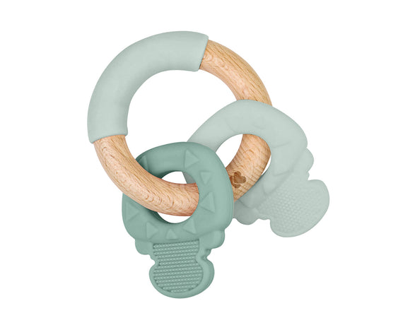 Massaggiagengive in Silicone e Legno Keys Mint