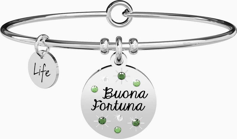 Kidult---Bracciale-rigido-in-acciaio-con-ciondolo-portafortuna