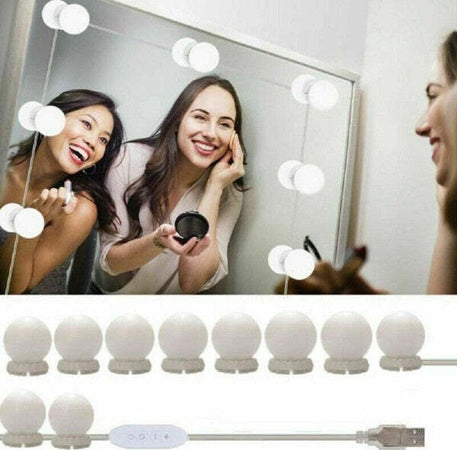 Kit-10-Pezzi-Lampadine-Luci-Led-Rotondi-Per-Specchio-Trucco-Make-Up-Bagno