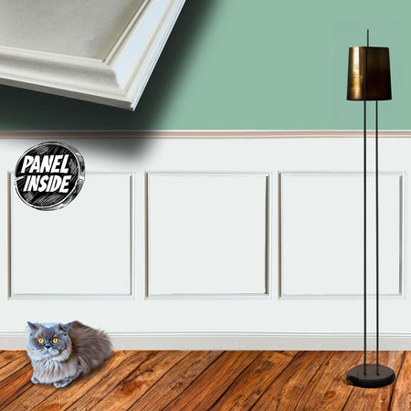 Kit-2ml-di-Boiserie-in-legno-MASSICCIO-(200x100cm)-laccato-bianco-inclusi-PANNELLI-60x60cm