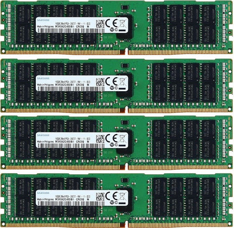 Kit 4 Banchi RAM Samsung per SERVER 16GB DDR4 2Rx4 PC4-2400T RA1 11 MC0 M393A2G40DB1-CRC4Q - RICONDIZIONATO