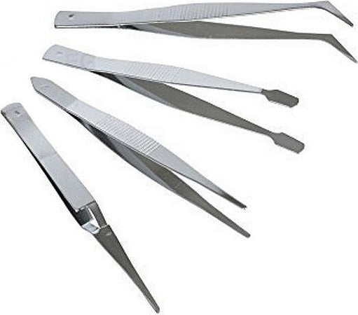 Kit 4 pinzette in metallo per bricolage Fai da te/Utensili elettrici e a mano/Utensili a mano/Pinze e tenaglie/Set pinze Led Mall Home - Napoli, Commerciovirtuoso.it