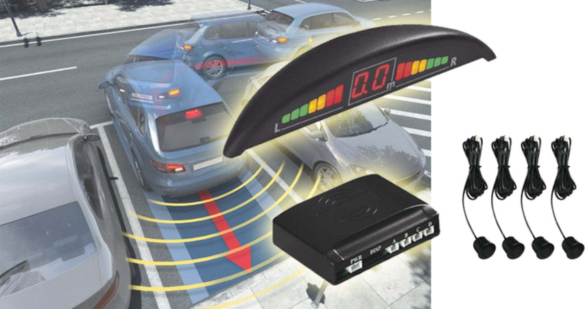KIT 4 SENSORI DI PARCHEGGIO CON MINI DISPLAY LED WIRELESS SUONO FRESA NERI Elettronica/Elettronica per veicoli/Elettronica per auto/Park Assist Trade Shop italia - Napoli, Commerciovirtuoso.it