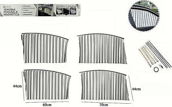 Kit-4pz-Tenda-Tendina-Parasole-Proteggi-Sole-Raggi-Uv-Magnetica-Auto-Grigi-70170