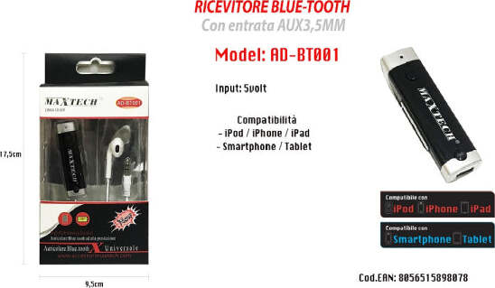 Kit-Auricolari-Con-Jack-3,5mm-Adattatore-Bluetooth-Smartphone-Maxtech-Ad-bt001