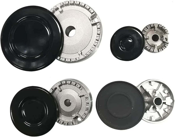 Kit Bruciatori+Cappellotti Adattabili Piano Cottura Indesit Ariston Samet Nardi