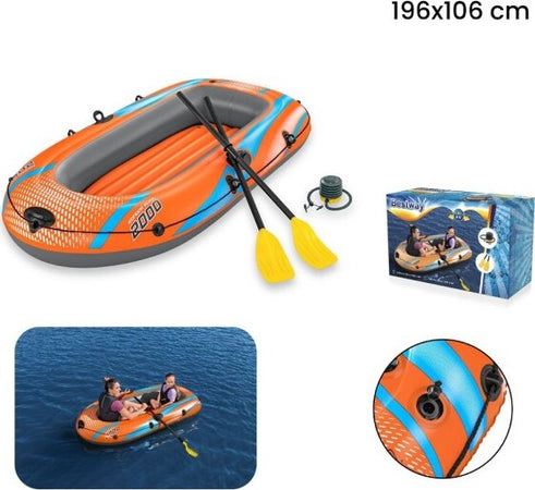 Kit-Canotto-Gonfiabile-196x106cm-Kondor-Elite-2000-Con-Remi-Pompa-A-Pedale-61141