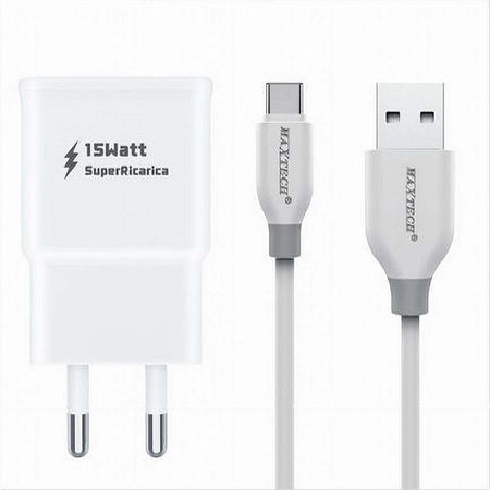 Kit-Caricabatteria-Spina-2-Porte-Usb-+-Cavo-Type-c-1-Metro-3a-Maxtech-Ca-s040