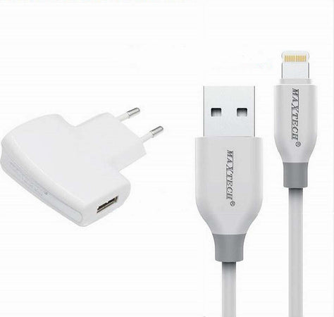 Kit-Caricabatterie-+-Cavo-Usb-Connettore-Lightning-10w-2.1a-1mt-Maxtech-Ca-s035
