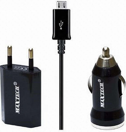 Kit-Caricabatterie-Per-Samsung-Galaxy-Universale-Casa-Auto-Cavo-Micro-Maxtech-Ms-t001