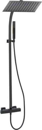 Kit Colonna Doccia Acciaio Inox Nero Opaco Miscelatore Termostatica Soffione Quadrato 30x30cm Tubo Flessibile E Doccino a Mano Fai da te/Attrezzature per cucine e bagni/Attrezzature per bagni/Rubinetti per docce e vasche da bagno e parti/Rubinetti per doccia Shopbagno.it - Roma, Commerciovirtuoso.it