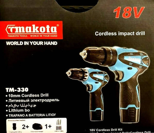 Kit-Con-Due-Trapani-Makota-Da-18v-E-12v-Con-Batterie-Al-Litio-Da-2-Ah
