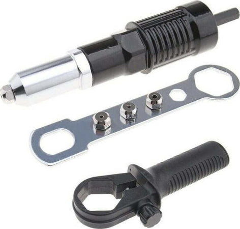Kit-Conversione-Da-Trapano-Avvitatore-A-Rivettatrice-Con-Impugnatura-Testine