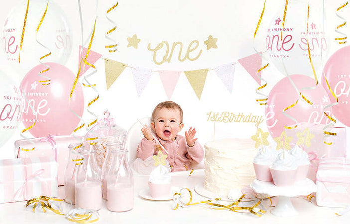Kit Decorazioni 1° Compleanno PartyDeco - Bambina Oro Casa e cucina/Hobby creativi/Materiali per hobby creativi/Forniture per feste/Articoli per feste e compleanni per bambini/Decorazioni/Palloncini La Casa Del Bebè - Napoli, Commerciovirtuoso.it