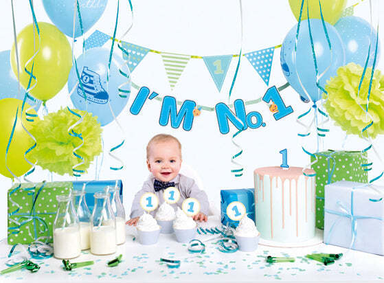 Kit Decorazioni Compleanno PartyDeco - I'm no.1 - Bambino Casa e cucina/Hobby creativi/Materiali per hobby creativi/Forniture per feste/Articoli per feste e compleanni per bambini/Decorazioni/Palloncini La Casa Del Bebè - Napoli, Commerciovirtuoso.it