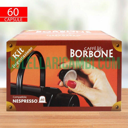 Kit Degustazione 60 Capsule Caffè Borbone Respresso Compatibile Nespresso