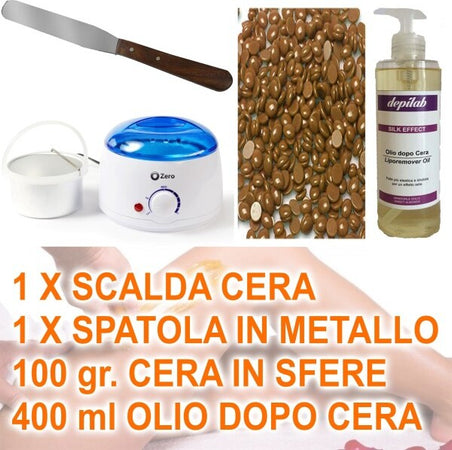 Kit Depilazione Brasiliana Scalda Cera Spatola Olio Sfere Perle Ceretta Indolore Salute e cura della persona/Rasatura epilazione e rimozione peli/Epilazione e rimozione peli/Ceretta/Kit Trade Shop italia - Napoli, Commerciovirtuoso.it