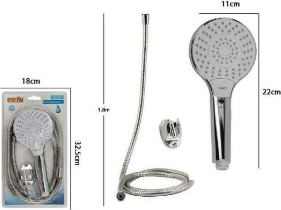Kit-Doccetta-69330-Doccino-Soffione-Bagno-Doccia-Tasto-Select-Laccio-1,8mt-Staffa