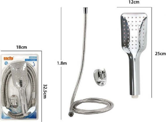 Kit-Doccetta-Doccino-Soffione-Rettangolare-Doccia-Bagno-59231-Laccio-1,8mt-Staffa