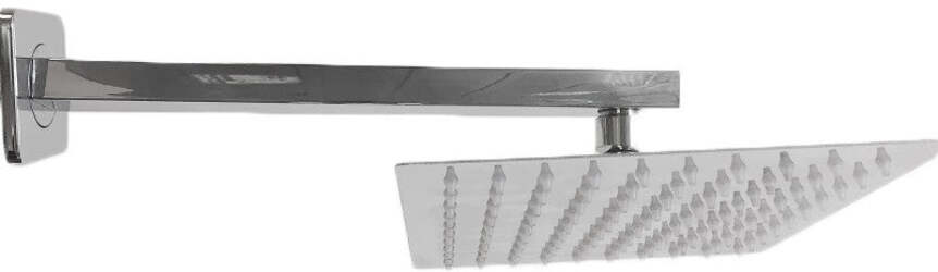 Kit Doccia Braccio Doccia Quadrato Cm 30 Con Soffione Doccia Quadrato 20 X 20