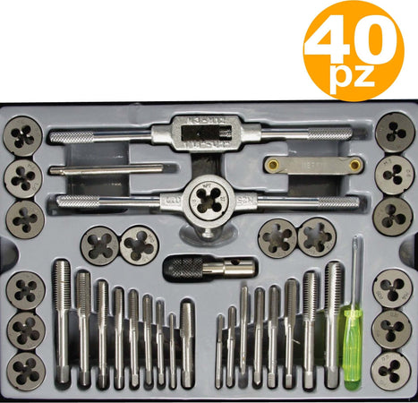 KIT FILIERA 40 PZ PROFESSIONALE MASCHI E FEMMINE KIT FILIERE 40 PZ IN VALIGIA Fai da te/Utensili elettrici e a mano/Utensili a mano/Maschi e filiere/Set Trade Shop italia - Napoli, Commerciovirtuoso.it