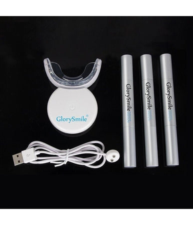Kit Gel Sbiancante Denti Luce Led Rimozione Macchie Cura Odontoiatrica Avanzata