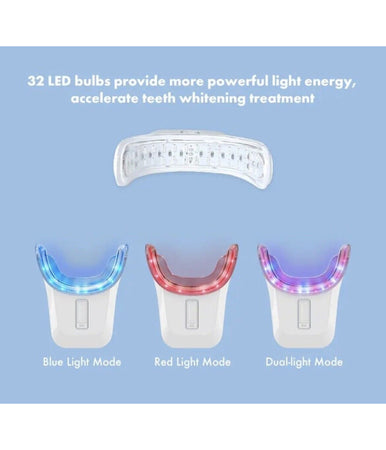 Kit Gel Sbiancante Denti Luce Led Rimozione Macchie Cura Odontoiatrica Avanzata