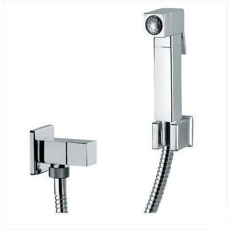 Kit per wc in ottone con rubinetto apertura/chiusura , flessibile 120 cm