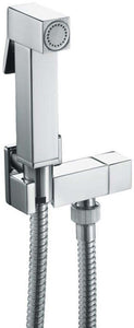 Kit igiene doccetta per bidet completo, quadrato in ottone