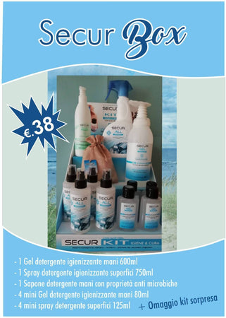 Kit Igienizzante Per l'Igiene delle Superfici e della Persona "Secur BOX" CONFLAB