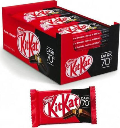 24 pezzi Kit Kat Dark 70% Nestlé 41,50 gr, confezione 24 pz merendine e barrette snack dolci Non solo caffè online - Albano Laziale, Commerciovirtuoso.it