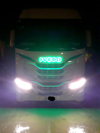 COPPIA LAMPADE KIT LED H7 LUCI IVECO STRALIS 2015 100W PROFESSIONALE 24V BIANCO 6000K ANABBAGLIANTE