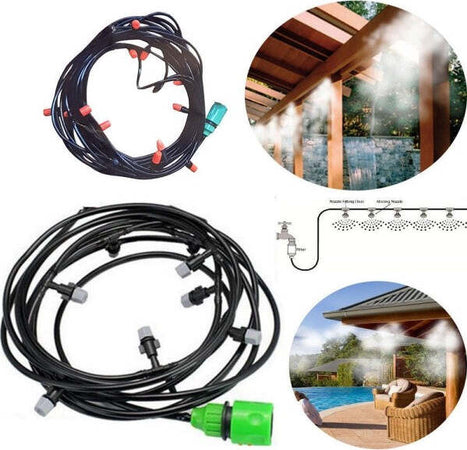 Kit-Nebulizzatore-Ad-Acqua-Nebulizzazione-Gazebo-Ombrellone-Giardino-15-Metri