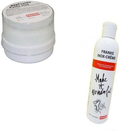 Kit Pulizia Inox Crema e Pasta Franke Originale Piani Cottura Lavelli Cappe Acciaio