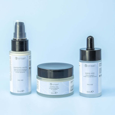 Kit Regalo Viso Pro Age Crisail Set Viso Anti Age Con Crema Viso 50 Ml, Contorno Occhi 30 Ml E Siero Viso 30 Ml