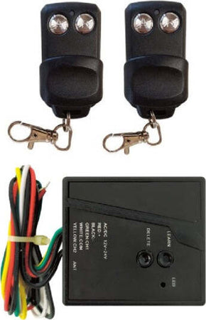 Kit-Ricevente-Autoapprendente-2-Telecomandi-2-Canali-Indoor-Per-Serrande-Cancelli