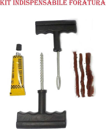 Kit Riparazione Foratura Gomme Pneumatici Auto Moto Camper Emergenza Gomme Auto e Moto/Attrezzi per veicoli/Attrezzi per cerchioni e pneumatici/Attrezzi e kit per riparazione pneumatici Trade Shop italia - Napoli, Commerciovirtuoso.it