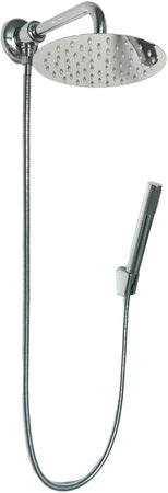 Kit set doccia deviatore a pressione con doccetta tonda, soffione 20 cm