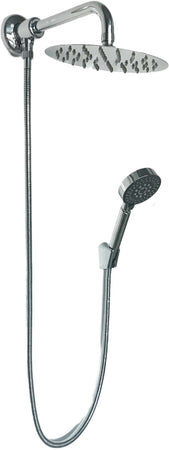 Kit set doccia deviatore con doccetta e soffione e braccio 40 cm