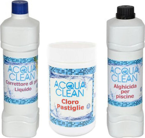 Kit trattamento base per acqua Piscina con cloro pastiglie 90, alghicida e correttore ph + Giardino e giardinaggio/Piscine vasche idromassaggio e accessori/Prodotti chimici e tester Ph/Set di prodotti chimici La Zappa - Altamura, Commerciovirtuoso.it