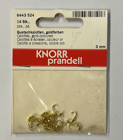 KNORR-PRANDELL--CALOTTE-A-PRESSIONE-COLORE-ORO-DIAMETRO-3MM-14-PZ