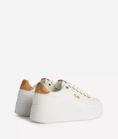 Alviero Martini donna Sneakers zeppate in eco nappa con logo 1ᴬ Classe Bianche